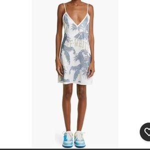 NWT 2259.09 
OFF-WHITE Inclusive Bright Crystal Embellished slip dress 42/10